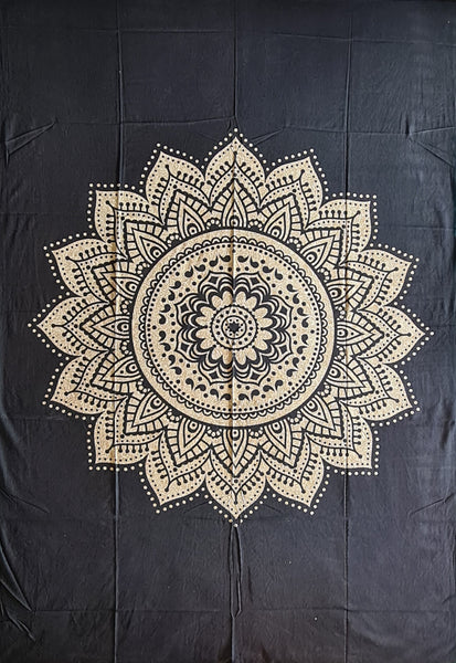 Enojno bombažno pregrinjalo - mandala