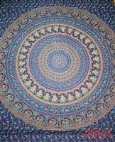 Dvojno bombažno pregrinjalo - mandala krog