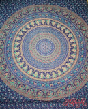 Dvojno bombažno pregrinjalo - mandala krog